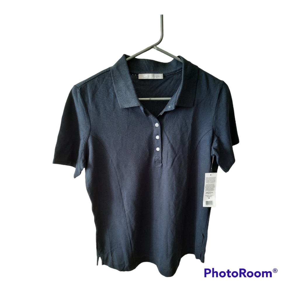 Lee Riders Sz M Navy Short-Sleeve Polo